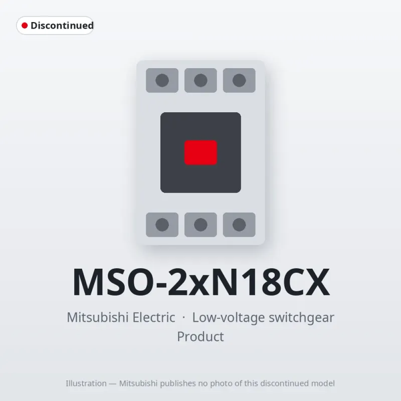 MSO-2xN18CX Mitsubishi Low-voltage switchgear Magnetic Starter