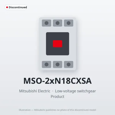 MSO-2xN18CXSA Mitsubishi Low-voltage switchgear Magnetic Starter