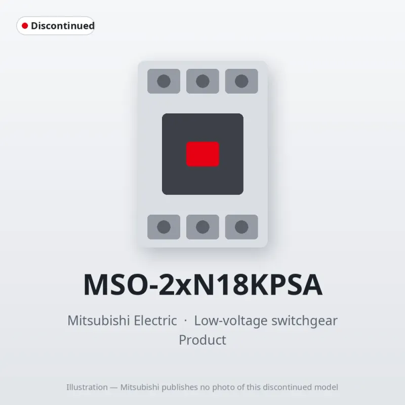 MSO-2xN18KPSA Mitsubishi Low-voltage switchgear Magnetic Starter