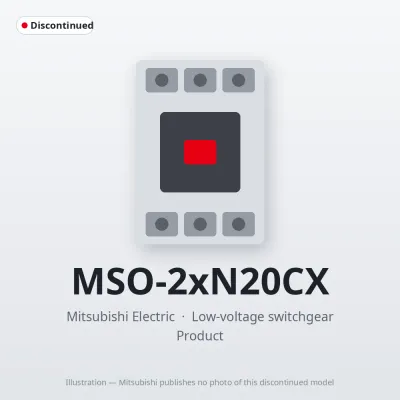 MSO-2xN20CX Mitsubishi Low-voltage switchgear Magnetic Starter