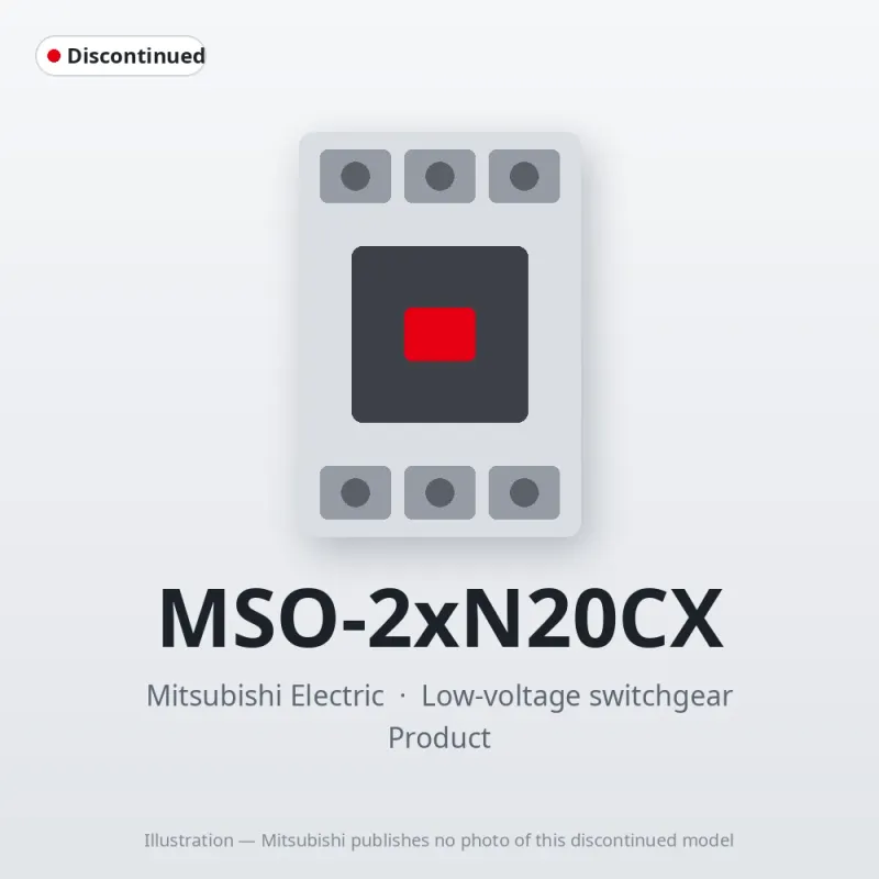 MSO-2xN20CX Mitsubishi Low-voltage switchgear Magnetic Starter