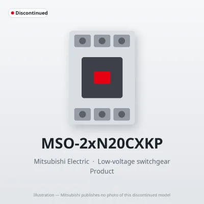MSO-2xN20CXKP Mitsubishi Low-voltage switchgear Magnetic Starter