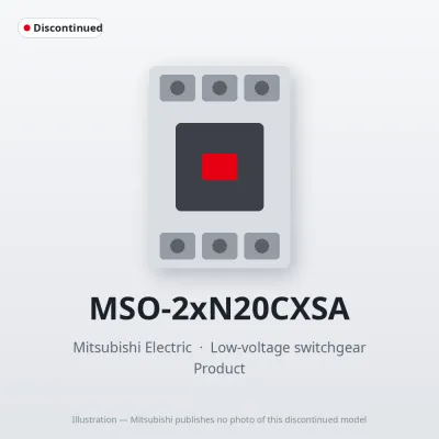 MSO-2xN20CXSA Mitsubishi Low-voltage switchgear Magnetic Starter