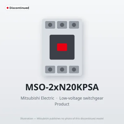 MSO-2xN20KPSA Mitsubishi Low-voltage switchgear Magnetic Starter