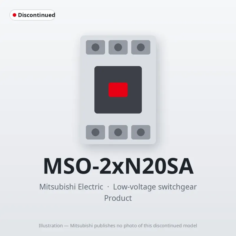 MSO-2xN20SA Mitsubishi Low-voltage switchgear Magnetic Starter