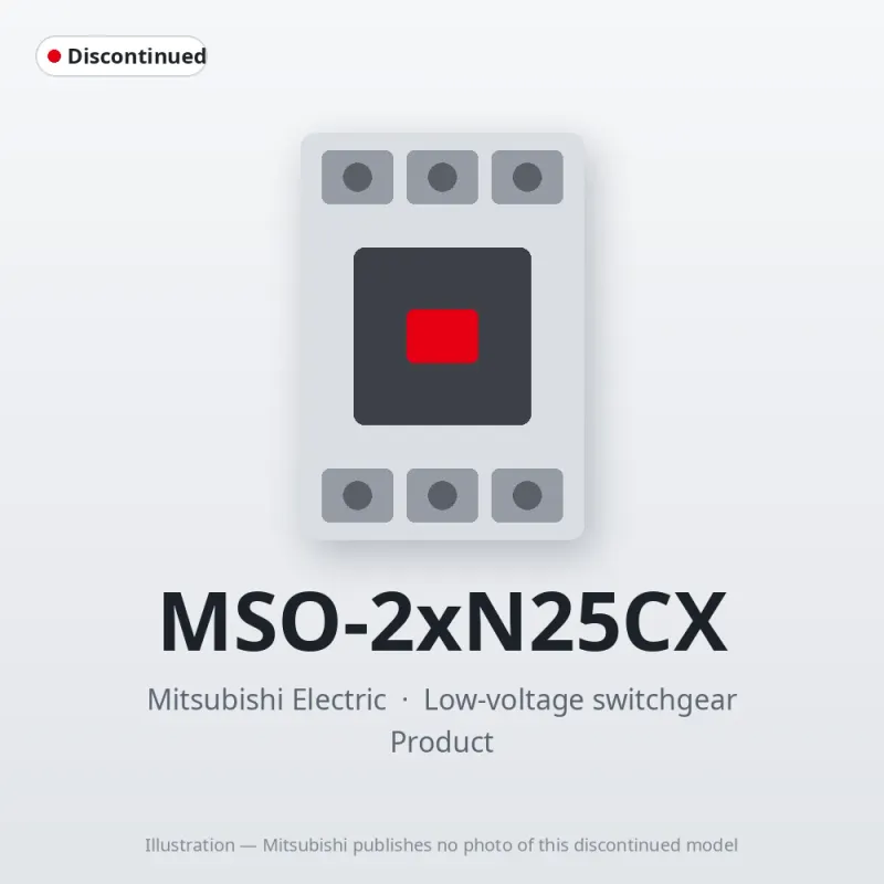 MSO-2xN25CX Mitsubishi Low-voltage switchgear Magnetic Starter