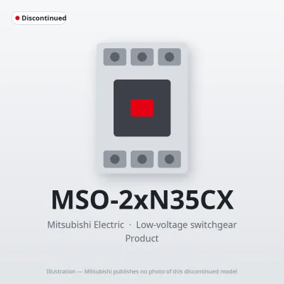 MSO-2xN35CX Mitsubishi Low-voltage switchgear Magnetic Starter