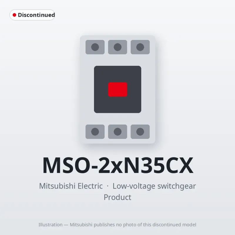 MSO-2xN35CX Mitsubishi Low-voltage switchgear Magnetic Starter