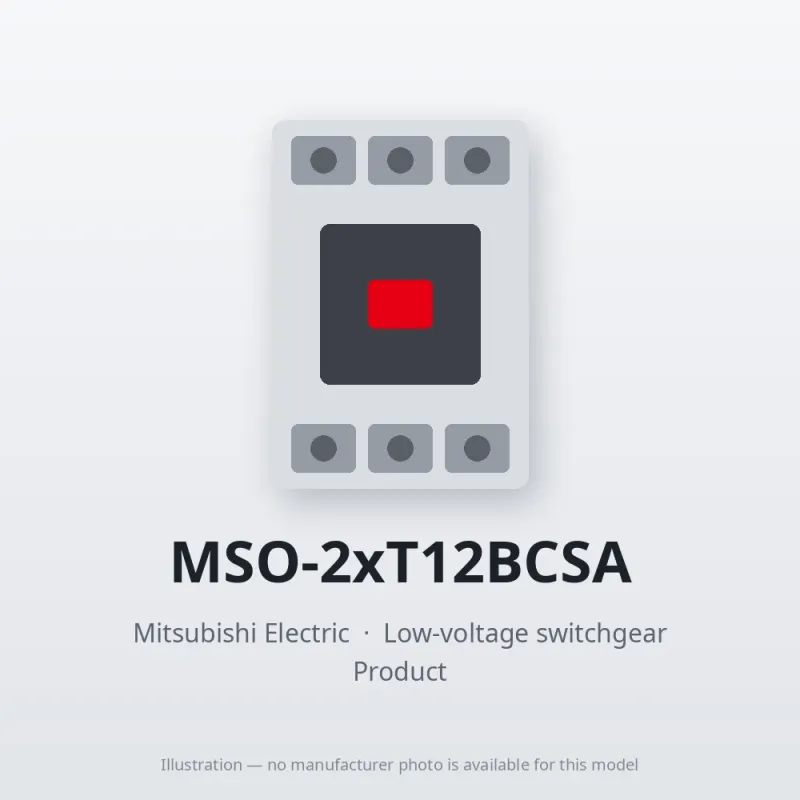 MSO-2xT12BCSA Mitsubishi Low-voltage switchgear Magnetic Starter