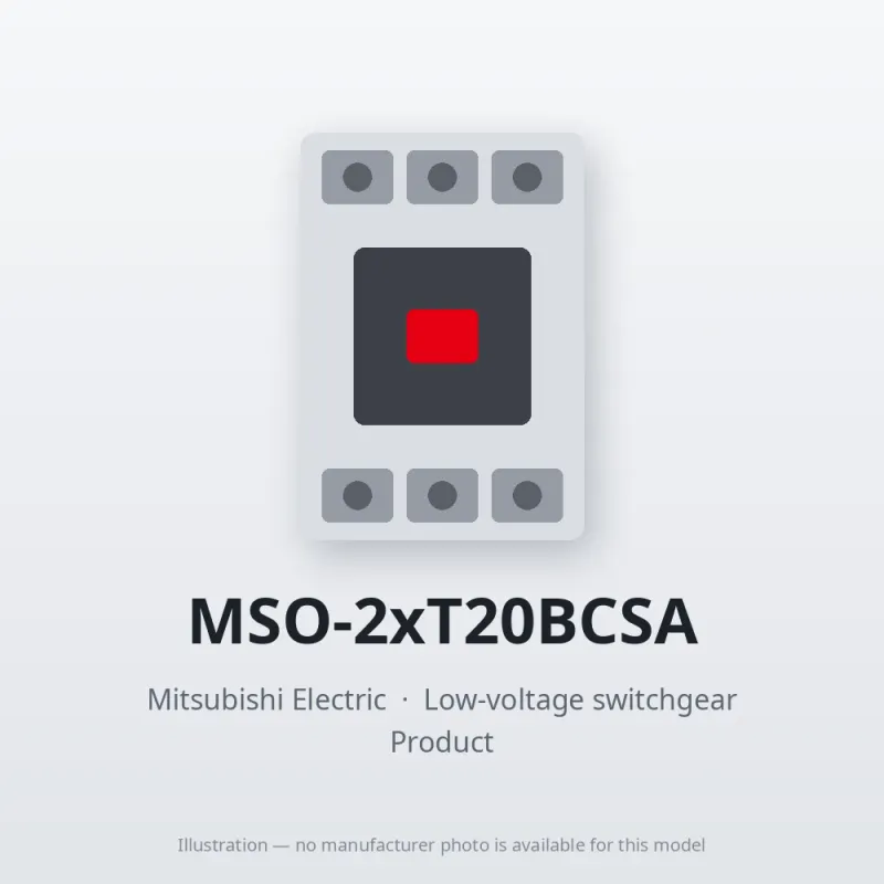 MSO-2xT20BCSA Mitsubishi Low-voltage switchgear Magnetic Starter