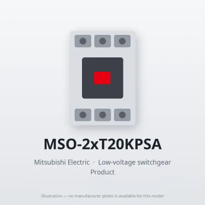 MSO-2xT20KPSA Mitsubishi Low-voltage switchgear Magnetic Starter