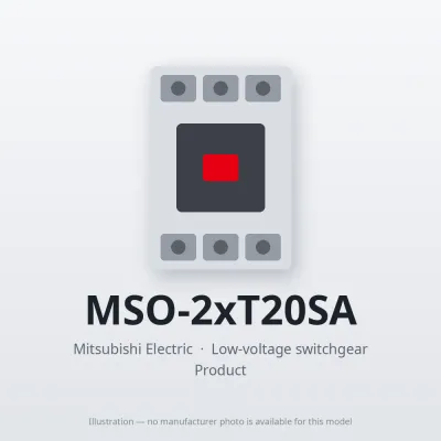 MSO-2xT20SA Mitsubishi Low-voltage switchgear Magnetic Starter