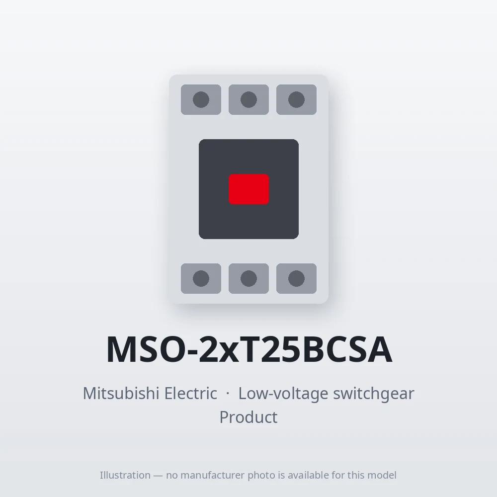 MSO-2xT25BCSA Mitsubishi Low-voltage switchgear Magnetic Starter