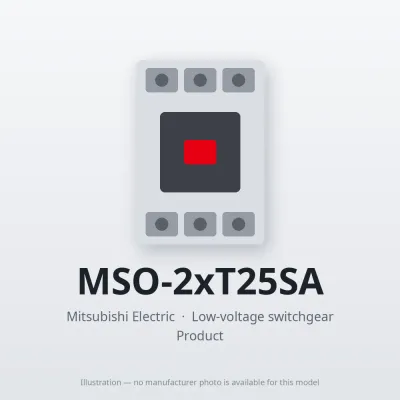MSO-2xT25SA Mitsubishi Low-voltage switchgear Magnetic Starter