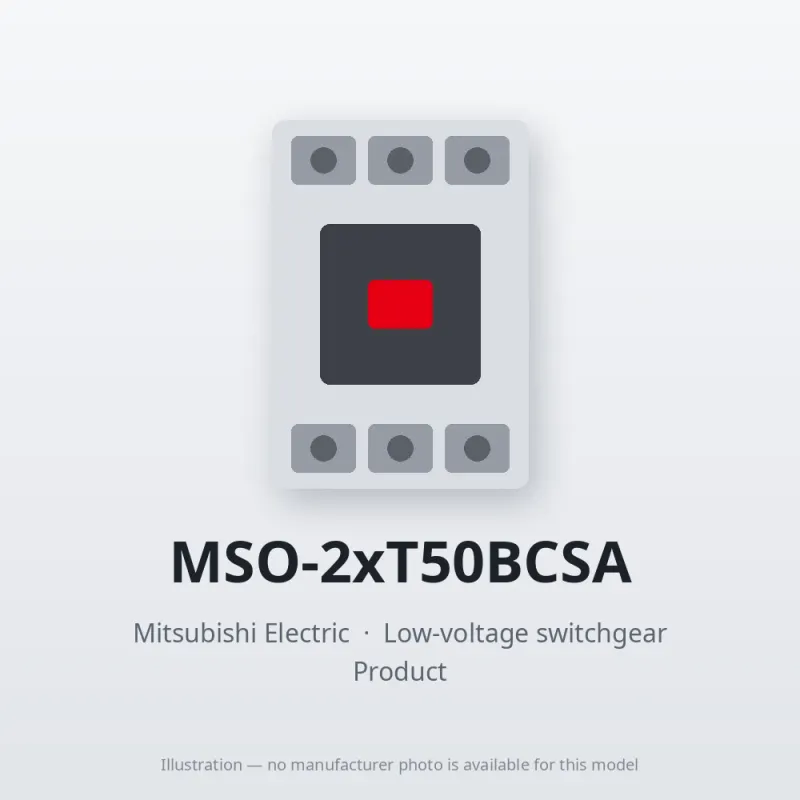 MSO-2xT50BCSA Mitsubishi Low-voltage switchgear Magnetic Starter