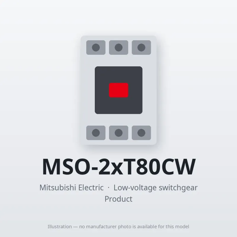 MSO-2xT80CW Mitsubishi Low-voltage switchgear Magnetic Starter