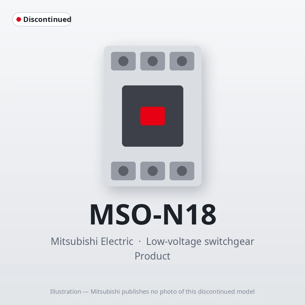 MSO-N18 Mitsubishi Low-voltage switchgear Magnetic Starter