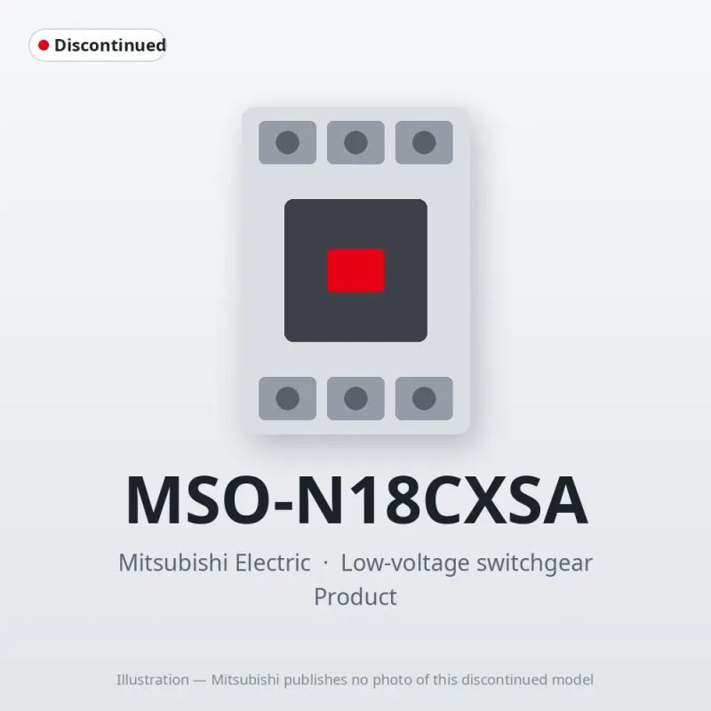 MSO-N18CXSA Mitsubishi Low-voltage switchgear Magnetic Starter