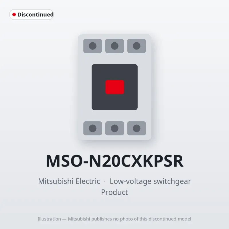 MSO-N20CXKPSR Mitsubishi Low-voltage switchgear Magnetic Starter