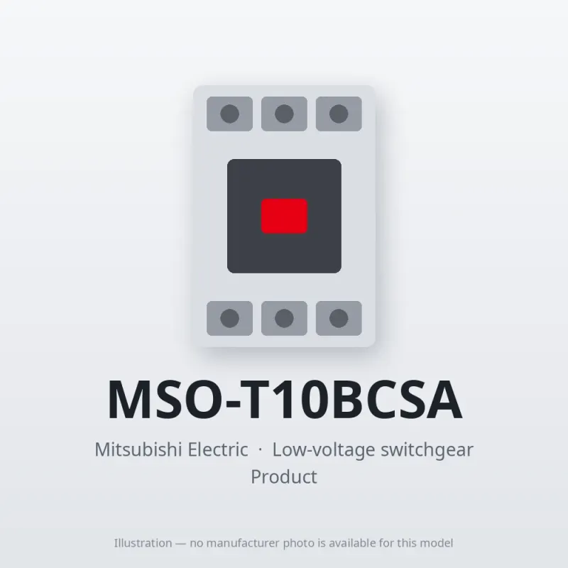 MSO-T10BCSA Mitsubishi Low-voltage switchgear Magnetic Starter