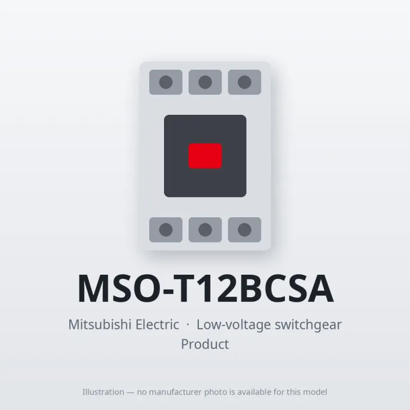 MSO-T12BCSA Mitsubishi Low-voltage switchgear Magnetic Starter