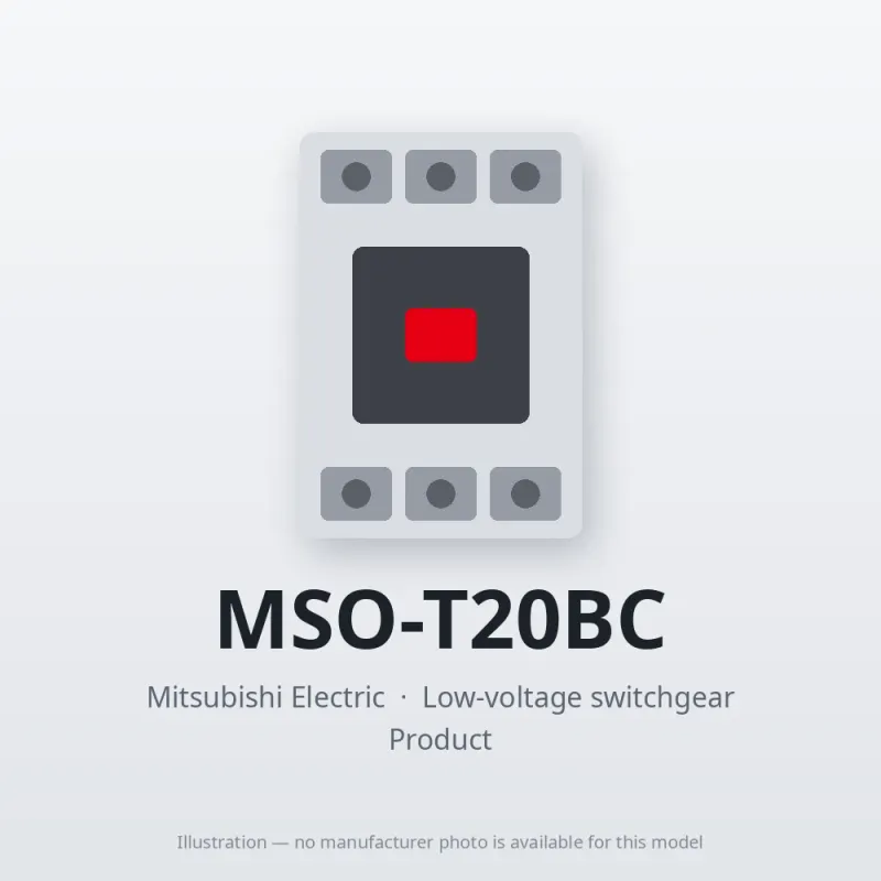 MSO-T20BC Mitsubishi Low-voltage switchgear Magnetic Starter