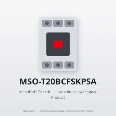 MSO-T20BCFSKPSA Mitsubishi Low-voltage switchgear Magnetic Starter