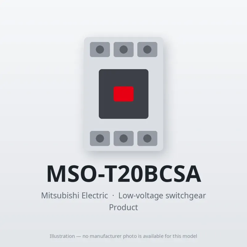 MSO-T20BCSA Mitsubishi Low-voltage switchgear Magnetic Starter