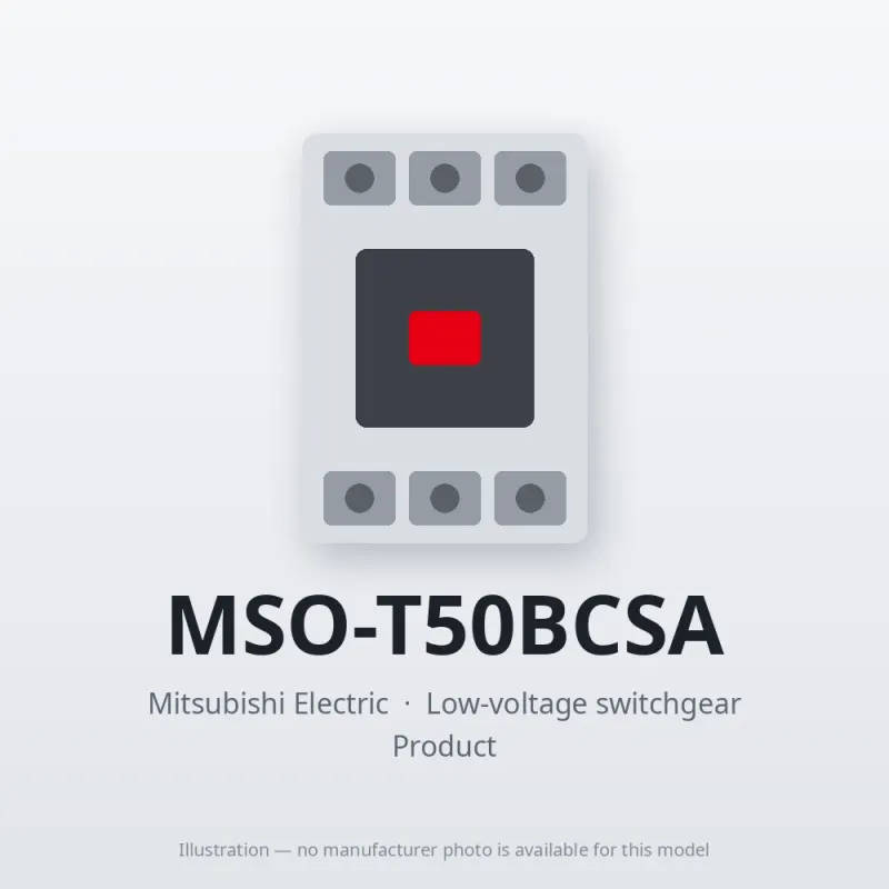 MSO-T50BCSA Mitsubishi Low-voltage switchgear Magnetic Starter