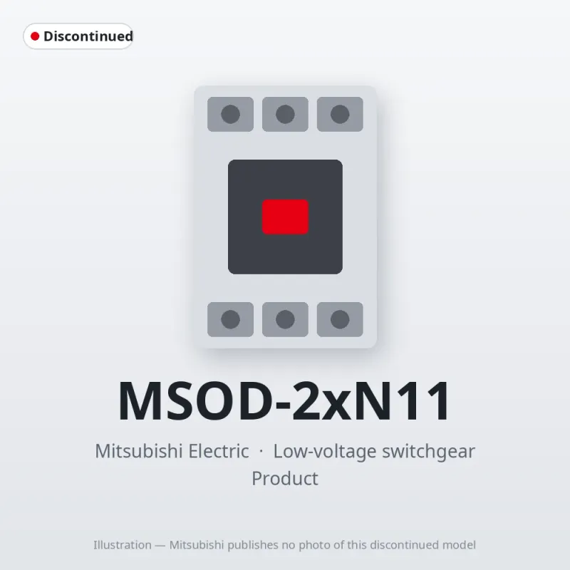 MSOD-2xN11 Mitsubishi Low-voltage switchgear Magnetic Starter