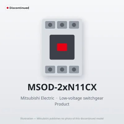 MSOD-2xN11CX Mitsubishi Low-voltage switchgear Magnetic Starter