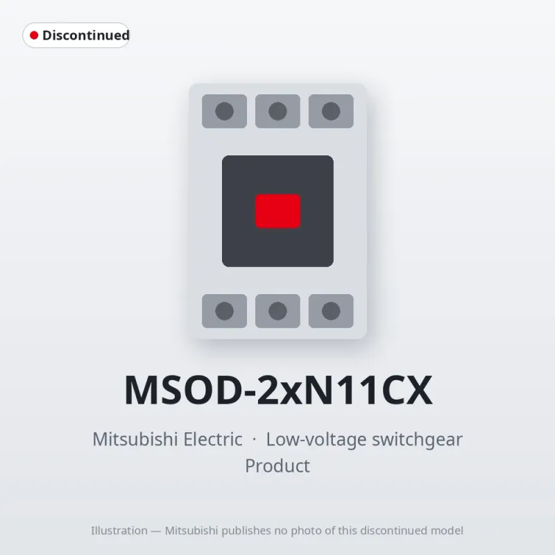 MSOD-2xN11CX Mitsubishi Low-voltage switchgear Magnetic Starter