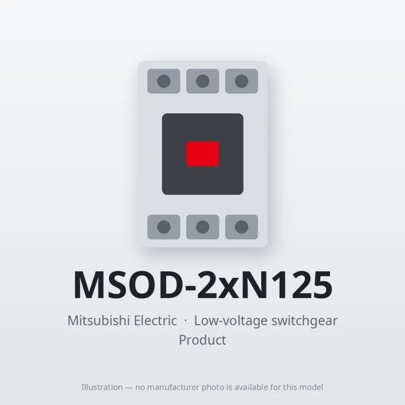 MSOD-2xN125 Mitsubishi Low-voltage switchgear Magnetic Starter