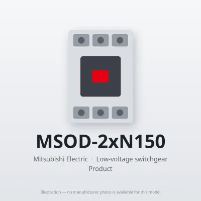 MSOD-2xN150 Mitsubishi Low-voltage switchgear Magnetic Starter