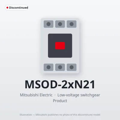 MSOD-2xN21 Mitsubishi Low-voltage switchgear Magnetic Starter