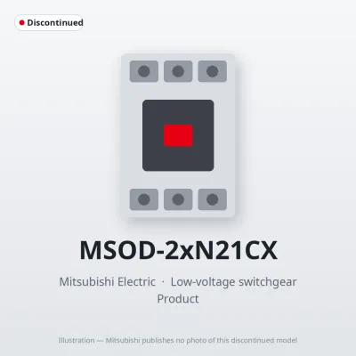 MSOD-2xN21CX Mitsubishi Low-voltage switchgear Magnetic Starter