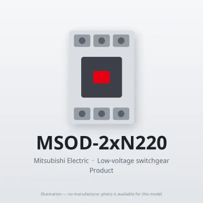 MSOD-2xN220 Mitsubishi Low-voltage switchgear Magnetic Starter