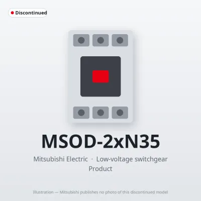 MSOD-2xN35 Mitsubishi Low-voltage switchgear Magnetic Starter