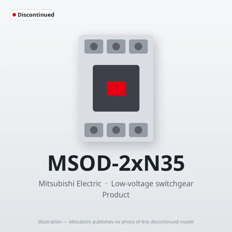 MSOD-2xN35 Mitsubishi Low-voltage switchgear Magnetic Starter