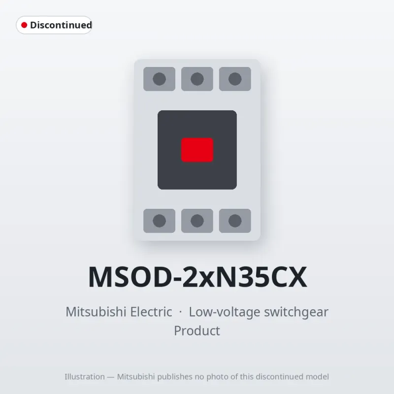 MSOD-2xN35CX Mitsubishi Low-voltage switchgear Magnetic Starter