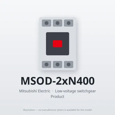 MSOD-2xN400 Mitsubishi Low-voltage switchgear Magnetic Starter