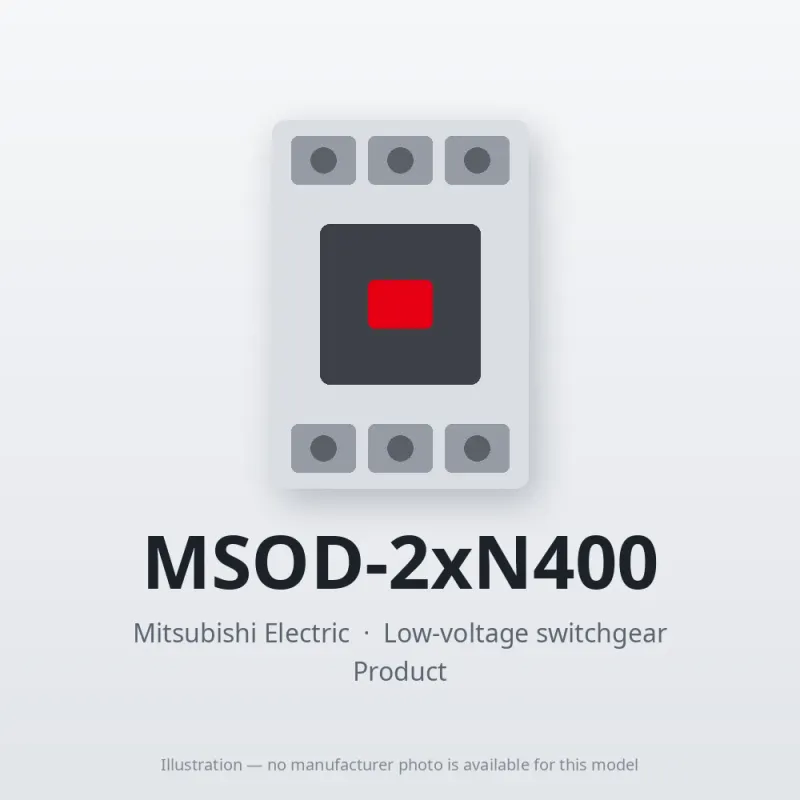 MSOD-2xN400 Mitsubishi Low-voltage switchgear Magnetic Starter