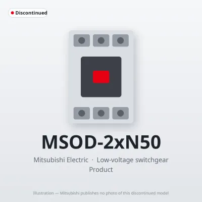 MSOD-2xN50 Mitsubishi Low-voltage switchgear Magnetic Starter