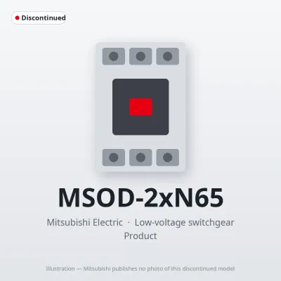 MSOD-2xN65 Mitsubishi Low-voltage switchgear Magnetic Starter
