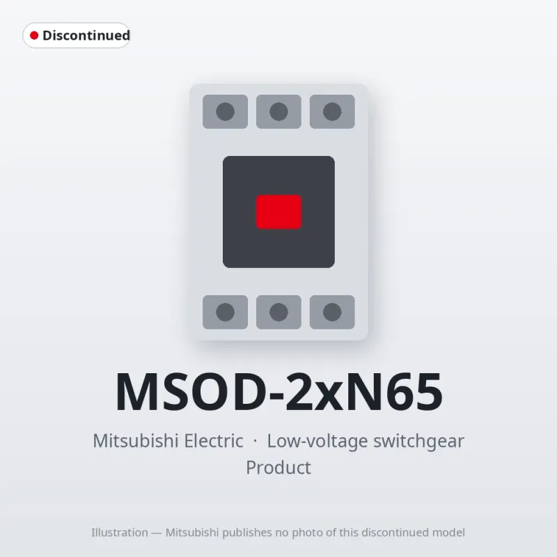 MSOD-2xN65 Mitsubishi Low-voltage switchgear Magnetic Starter