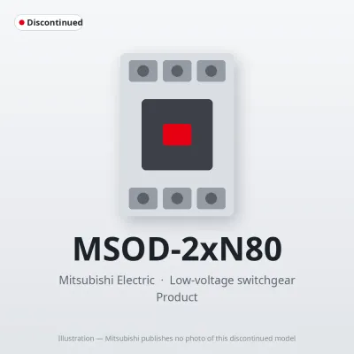 MSOD-2xN80 Mitsubishi Low-voltage switchgear Magnetic Starter