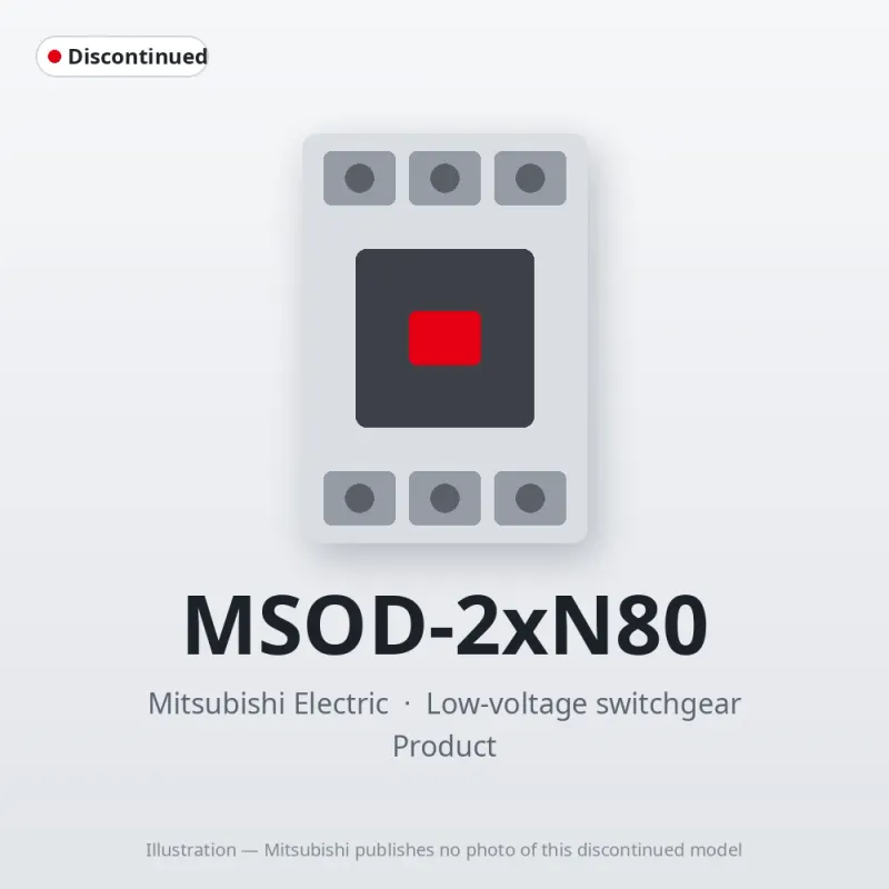 MSOD-2xN80 Mitsubishi Low-voltage switchgear Magnetic Starter