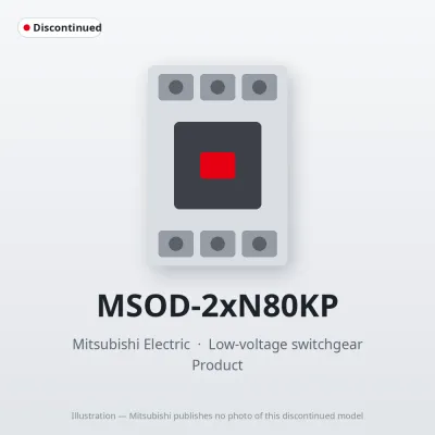 MSOD-2xN80KP Mitsubishi Low-voltage switchgear Magnetic Starter