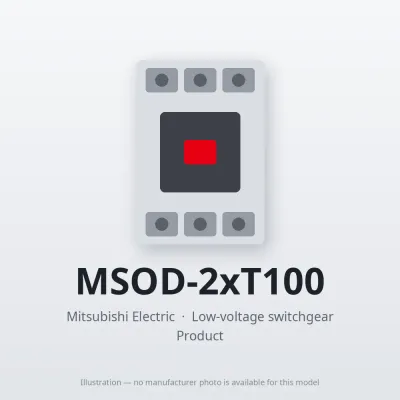 MSOD-2xT100 Mitsubishi Low-voltage switchgear Magnetic Starter
