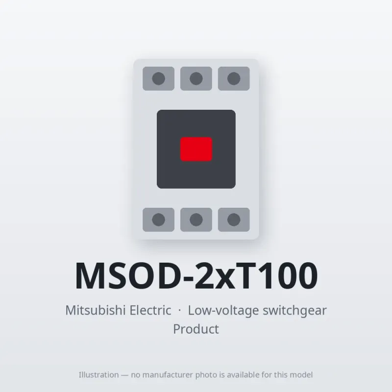 MSOD-2xT100 Mitsubishi Low-voltage switchgear Magnetic Starter